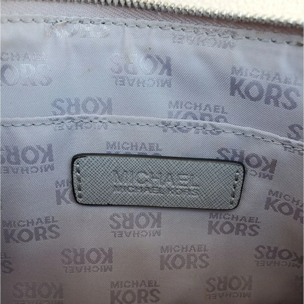 Michael Kors Gray Silver Studded Wristlet Clutch